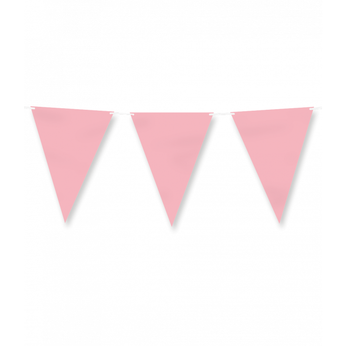 Papieren Vlaggenlijn Pastel Roze 6m