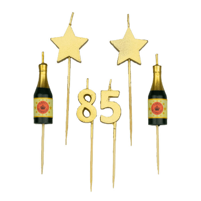 Party kaarsjes 85 jaar 10 cm