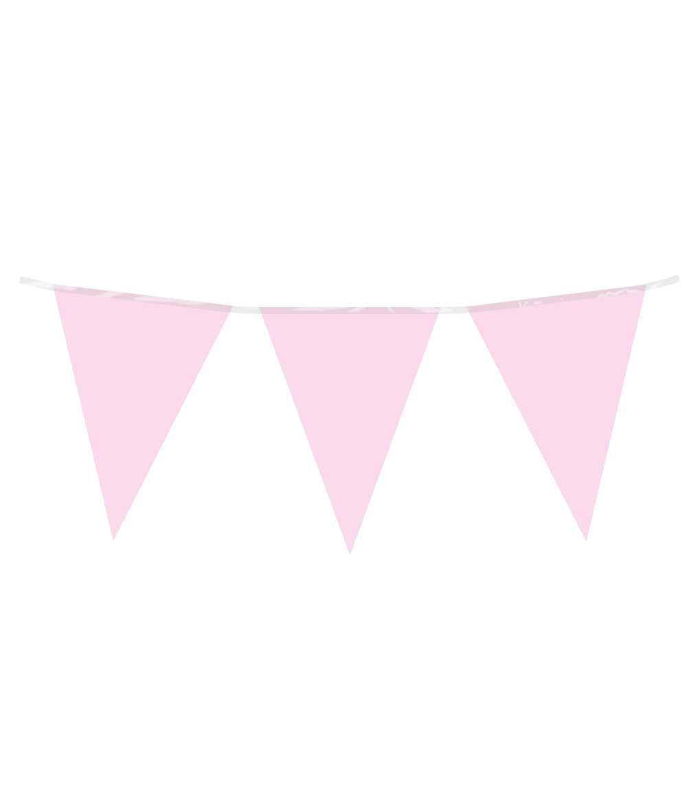 Vlaggenlijn Babyroze 10m