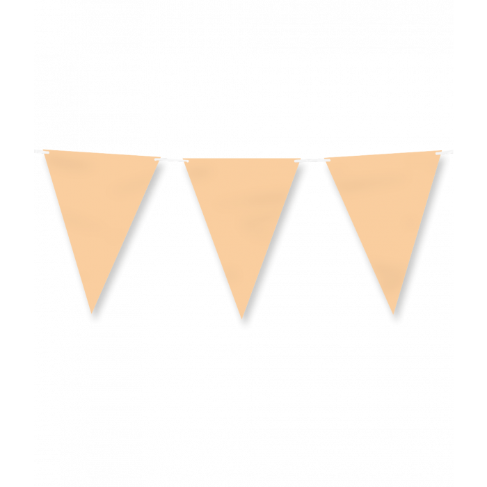 Papieren Vlaggenlijn Pastel Oranje 6m