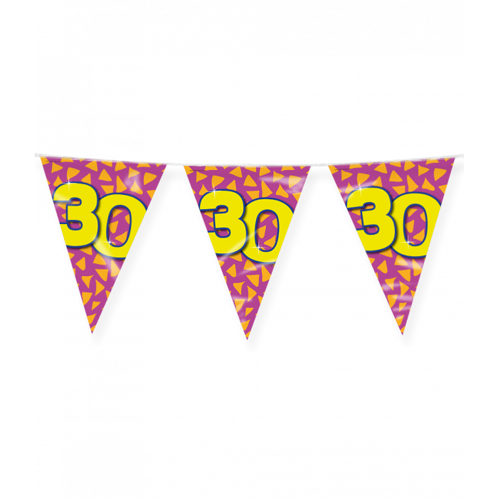 Vlaggenlijn Slinger 30 jaar Party 10 m
