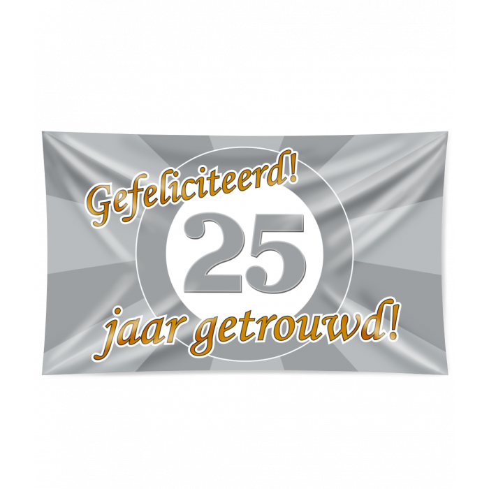 Gevelvlag 25 jaar Getrouwd 150cm