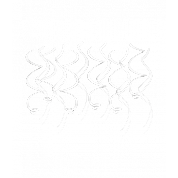 Swirl Hangdecoratie Wit 70cm 12st