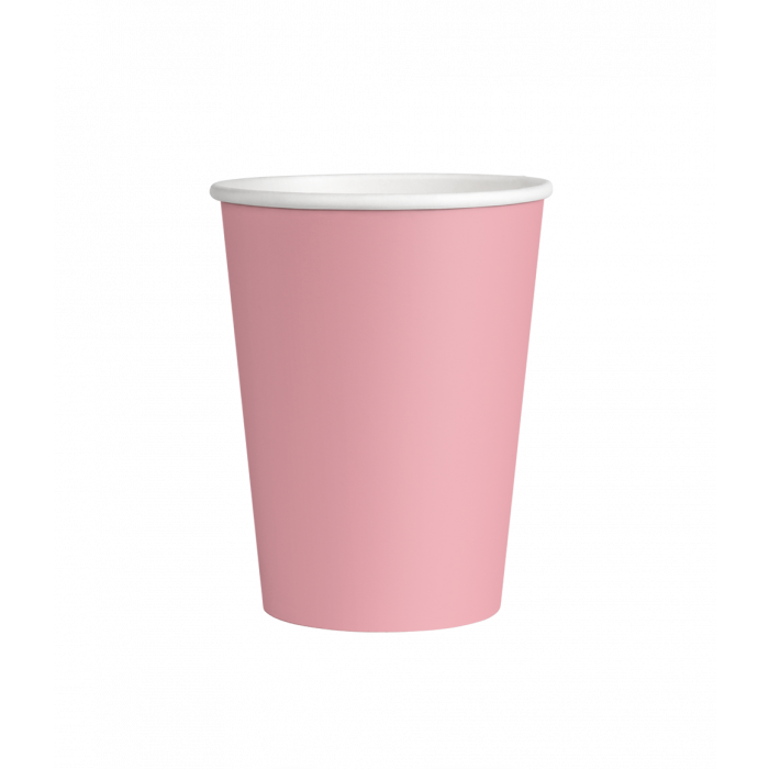 Bekers Pastel Roze 250ml 8st