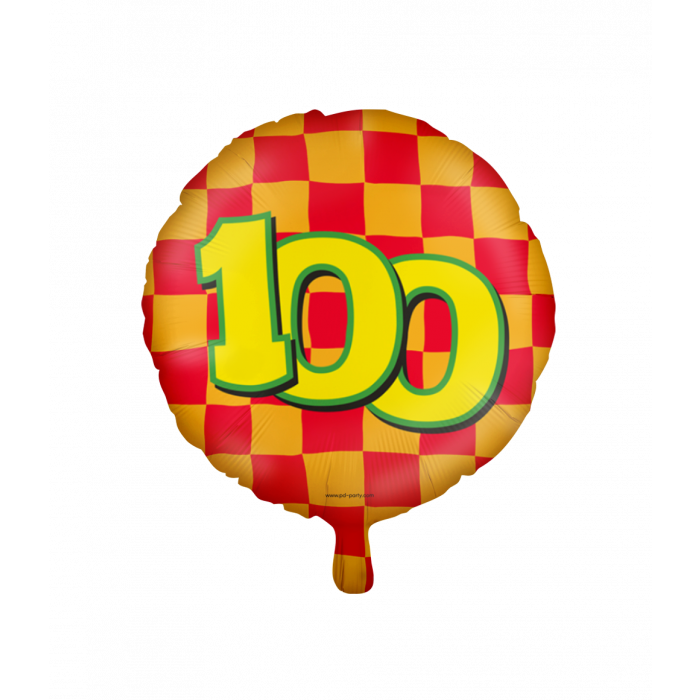 Helium ballon 100 jaar party 45cm