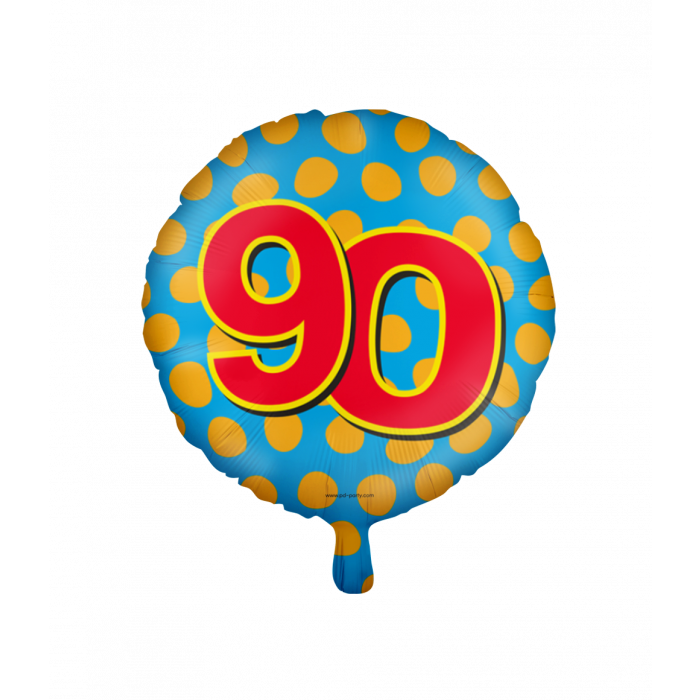 Helium ballon 90 jaar party 45cm