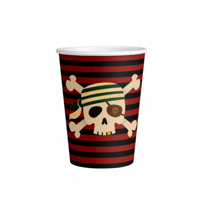 Bekers Piraat 250ml 8st