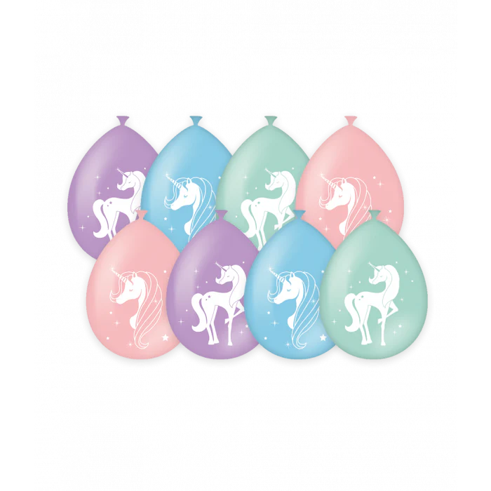 Ballonnen Eenhoorn 8st