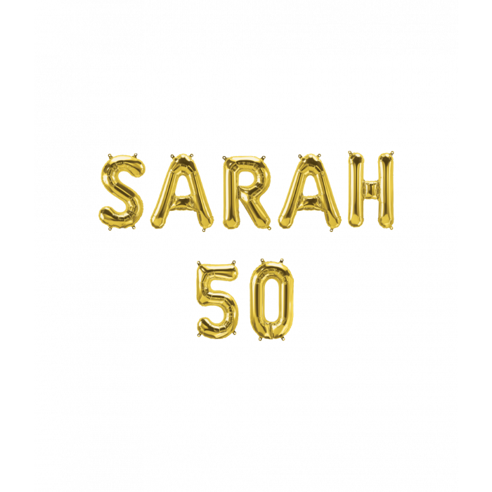 Sarah 50 folieballonnen set goud 41cm