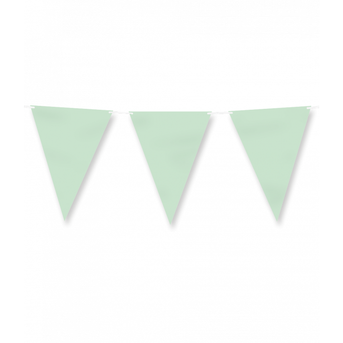 Papieren Vlaggenlijn Pastel Groen 6m