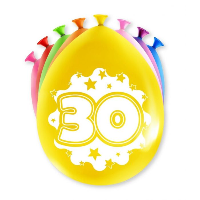 Ballonnen 30 jaar party 30cm 8st