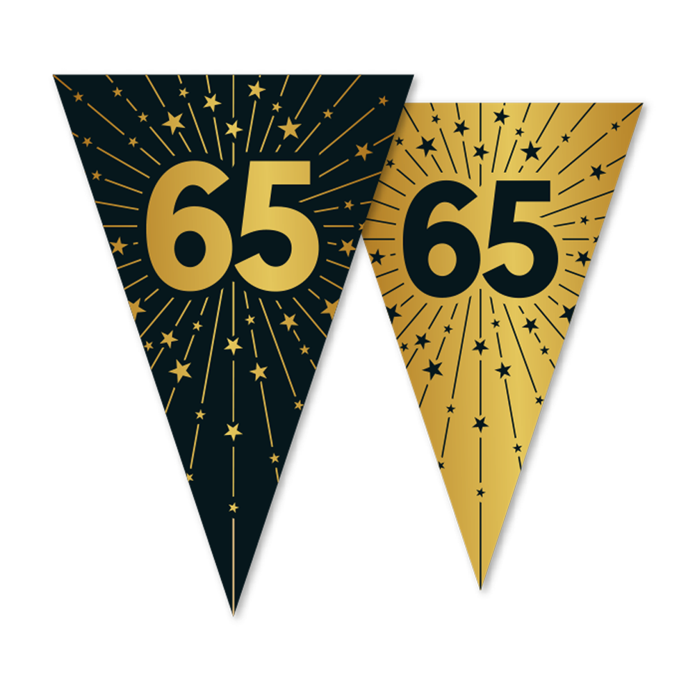 65 Jaar Slinger Goud Zwart 10m