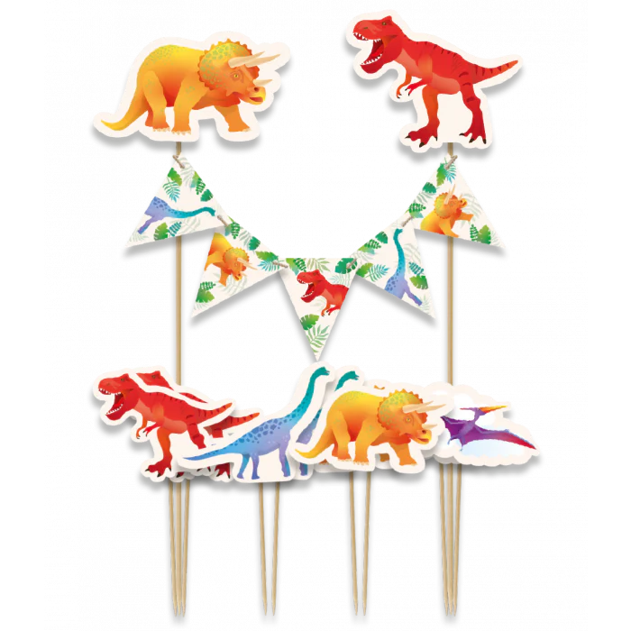 TaartDecoratie Dinosaurus 9-delig