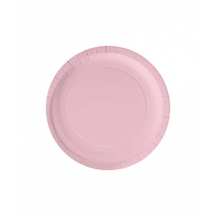 Bordjes Pastel Lichtroze  23cm 8st