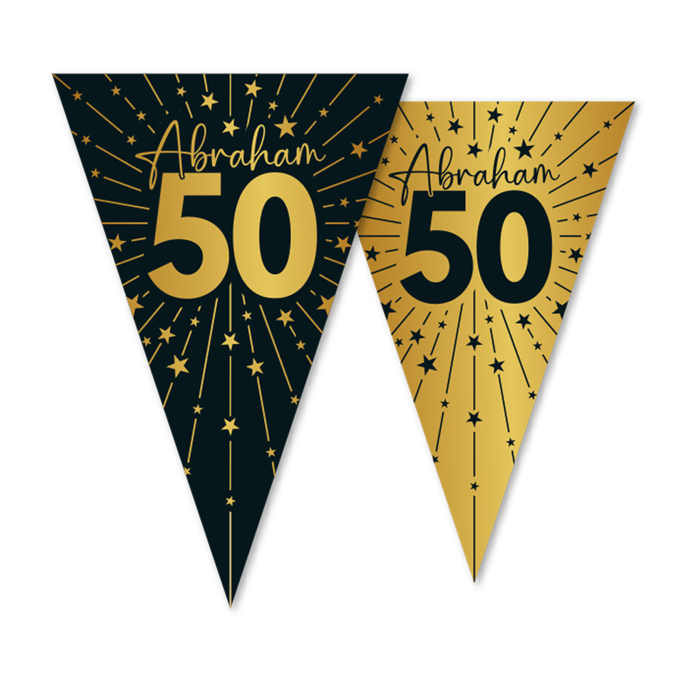 50 Jaar Abraham Slinger Goud Zwart 10m