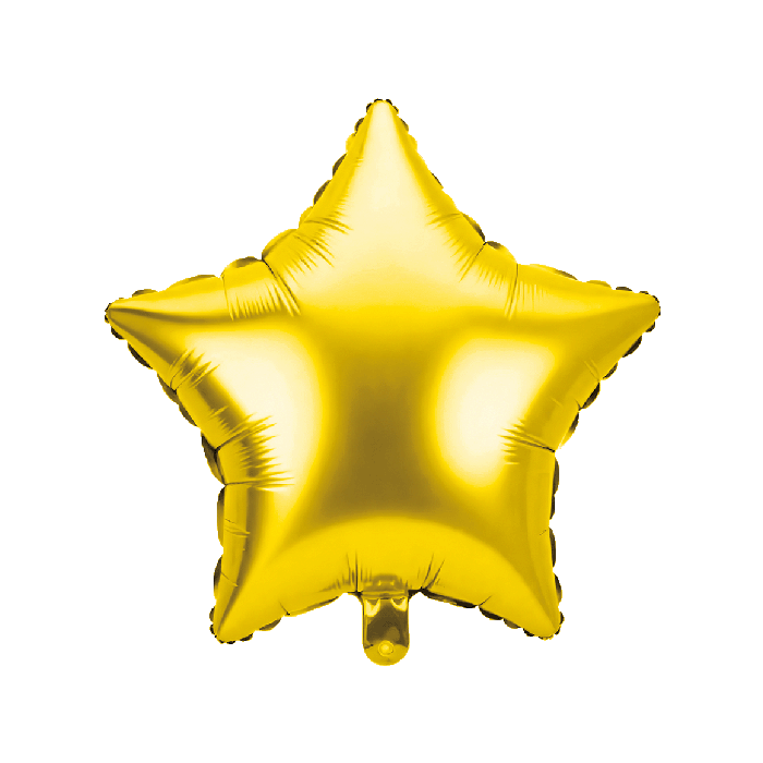 Stervormige Folieballon Goud 45cm