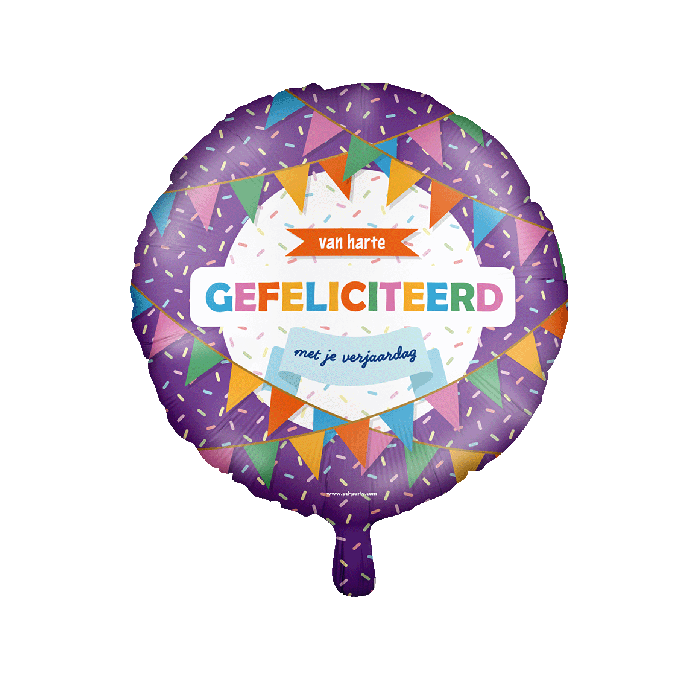 Gefeliciteerd Folieballon Verjaardag 46cm