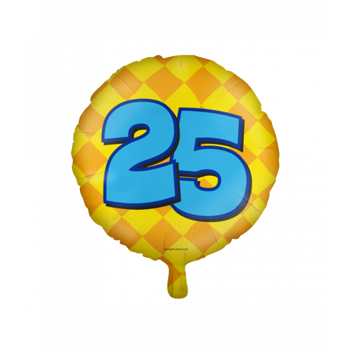 Helium ballon 25 jaar party 45cm