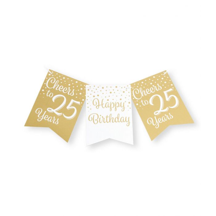 Slinger 25 Jaar Goud/Wit 6m