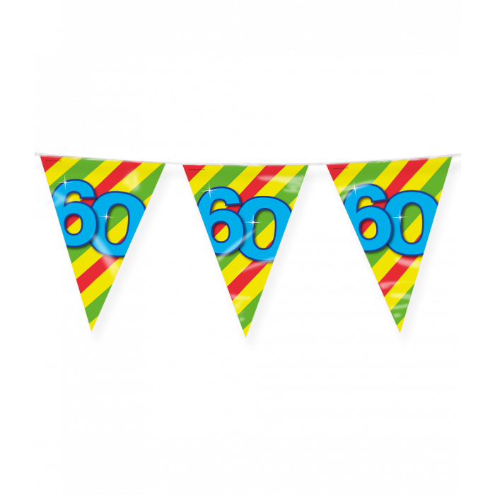 Vlaggenlijn Slinger 60 jaar Party 10 m