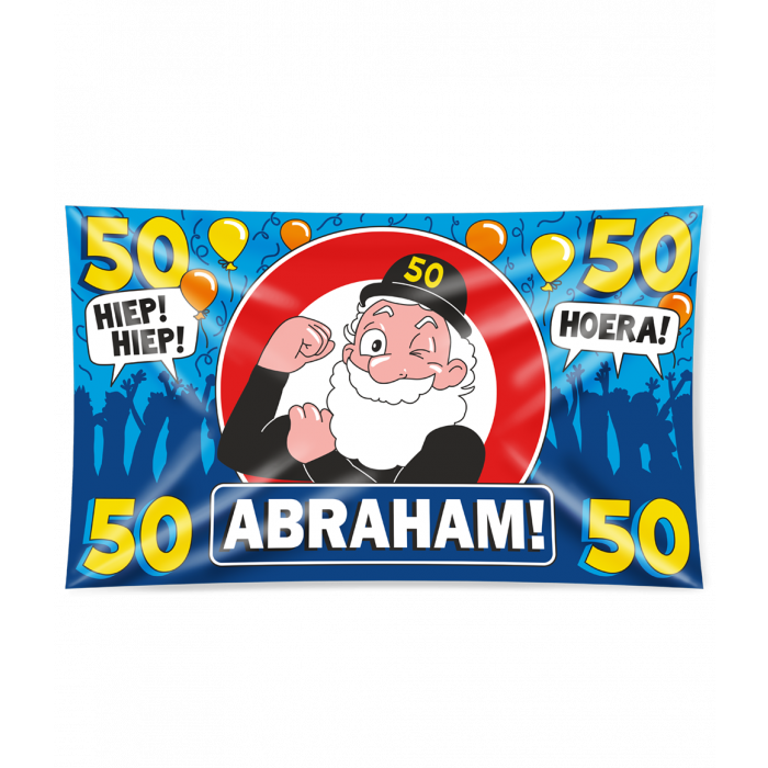 Gevelvlag XL Abraham 50 Jaar 150cm