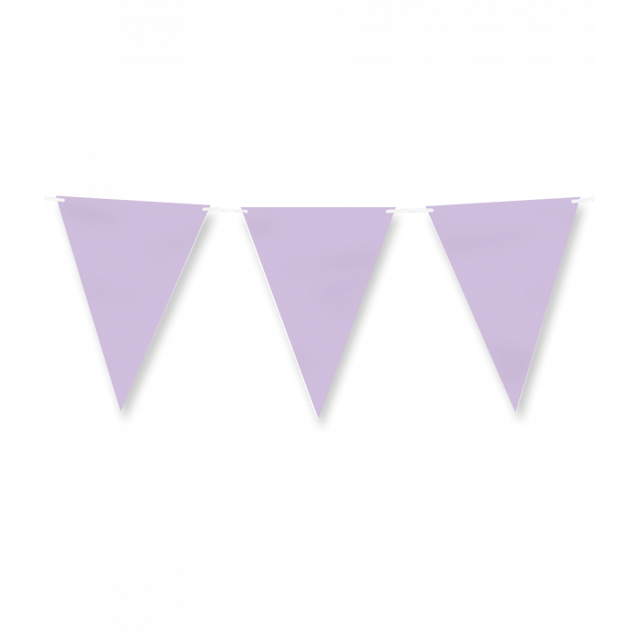 Papieren Vlaggenlijn Pastel Paars 6 m
