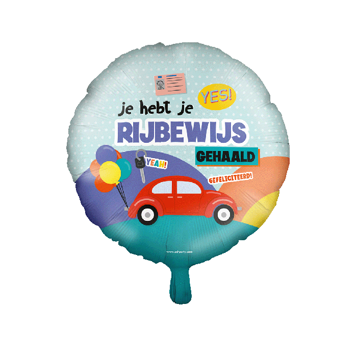 Rijbewijs Gehaald Folieballon 46cm
