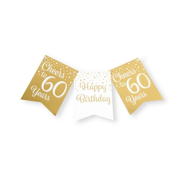 Slinger 60 Jaar Goud/Wit 6m