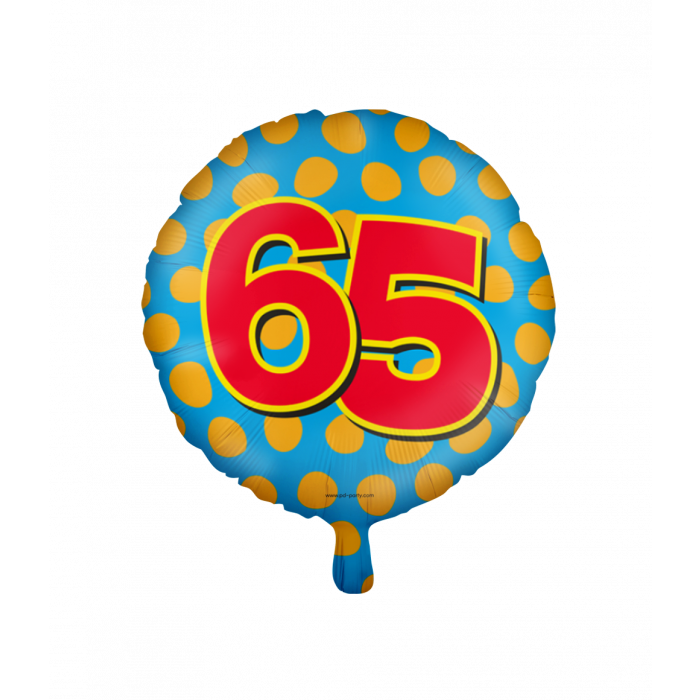 Helium ballon 65 jaar party 45cm
