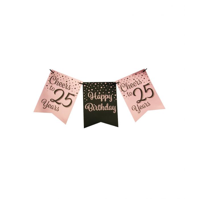 Slinger 25 Jaar Roze/Zwart 6m