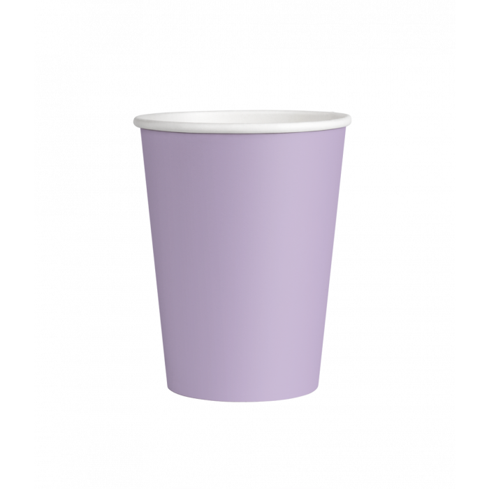 Bekers Pastel Paars 250ml 8st