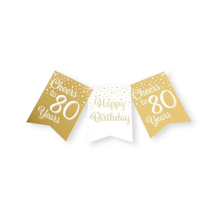 Slinger 80 Jaar Goud/Wit 6m