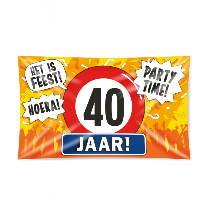 Gevelvlag XL 40 Jaar 150cm