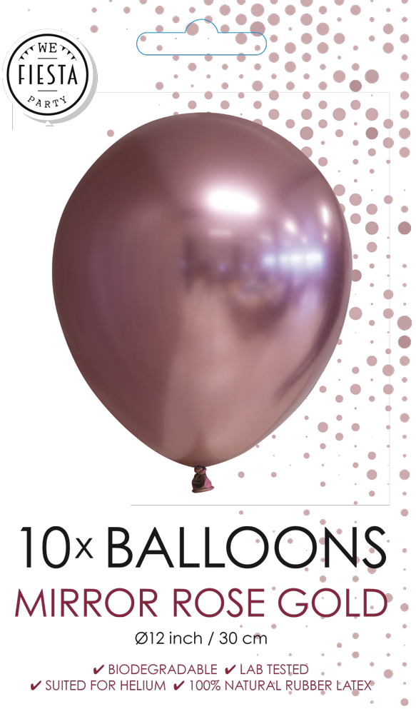Spiegelballonnen Roségoud 10 Stuks