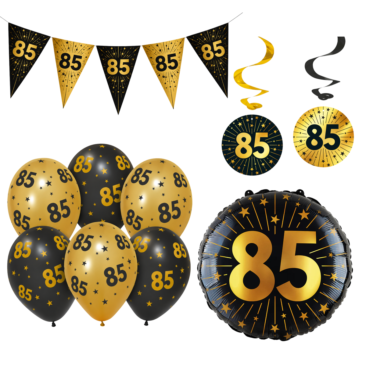85 Jaar Versiering Pakket Classy 12-delig