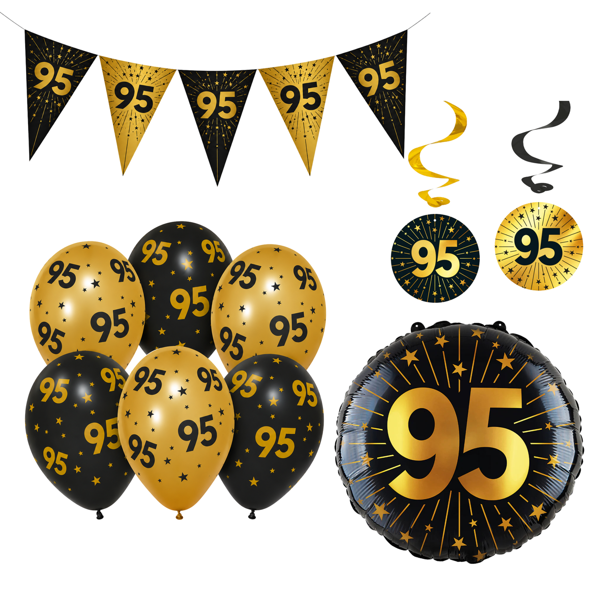 95 Jaar Versiering Pakket Classy 12-delig