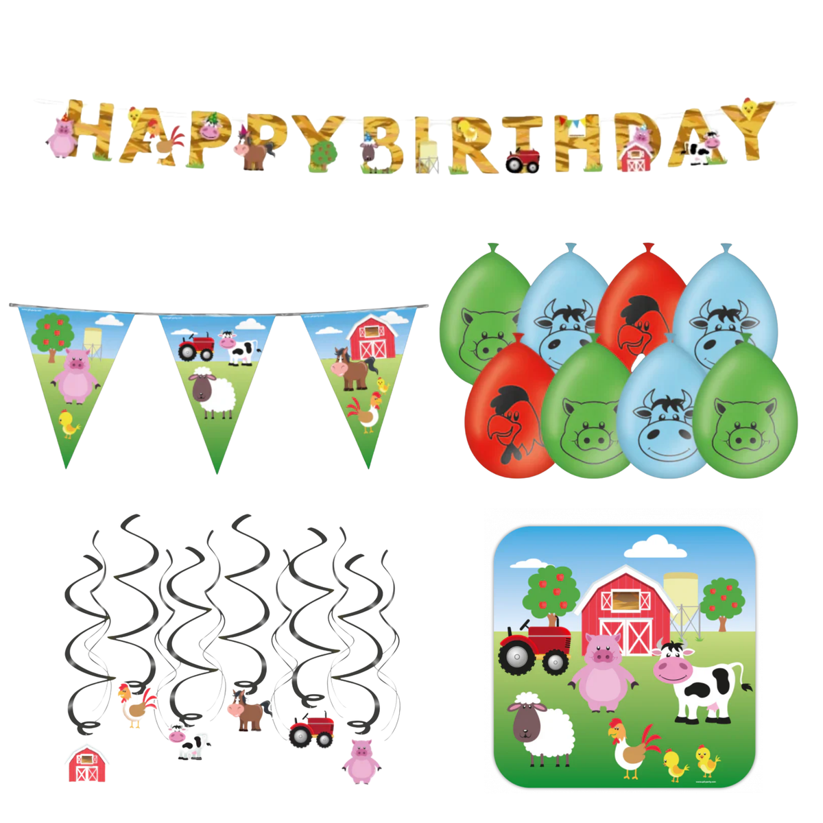Boerderij Dieren Versiering Pakket 23-Delig