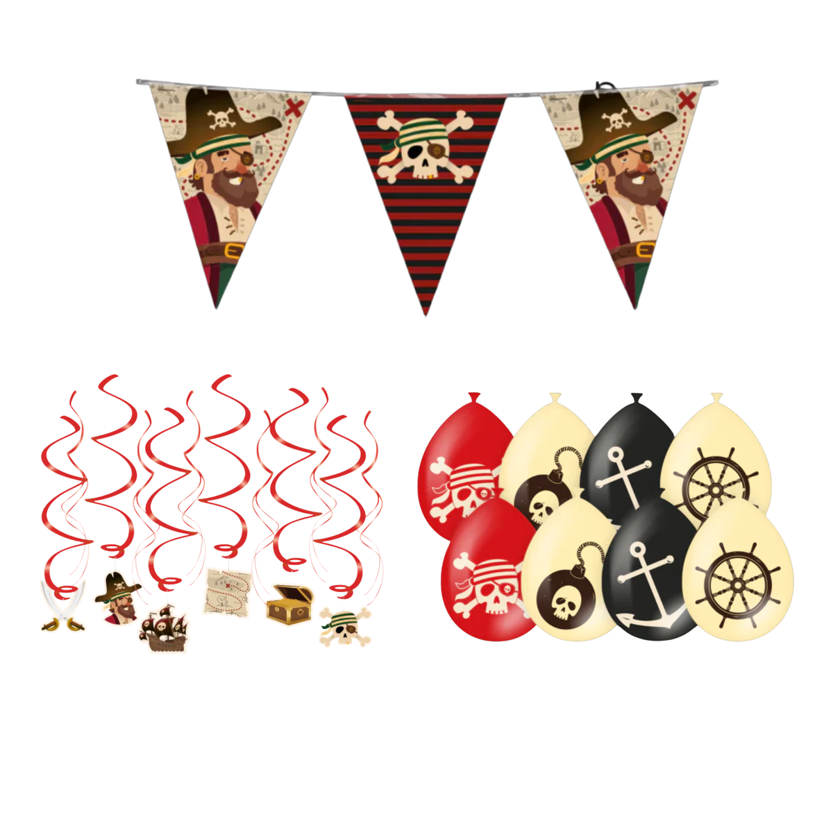 Piraten Versiering Pakket 21-Delig