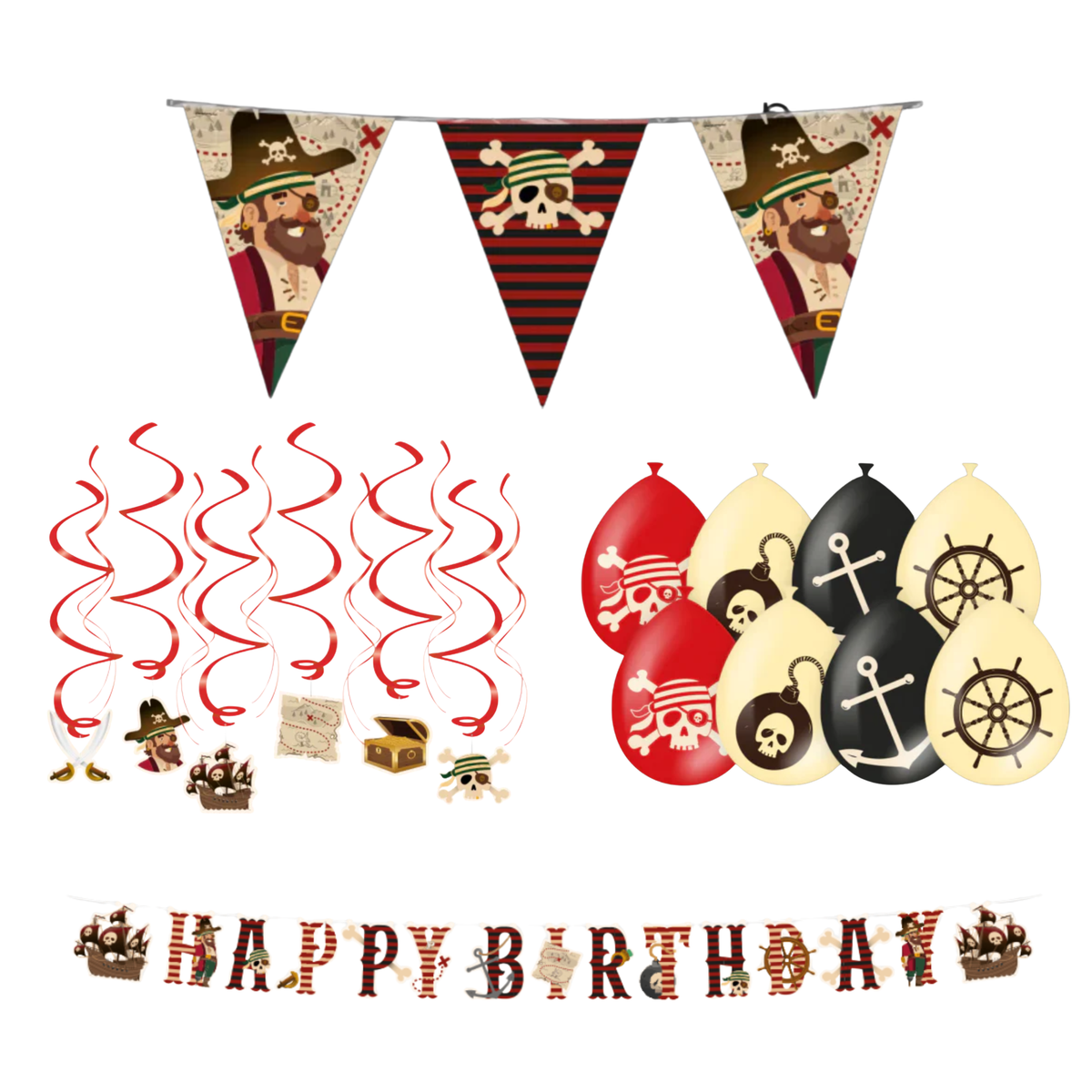 Piraten Versiering Pakket 22-Delig