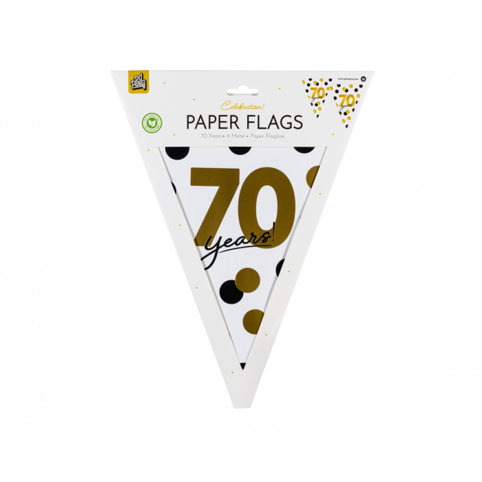 Vlaggenlijn 70 jaar Papier 6m