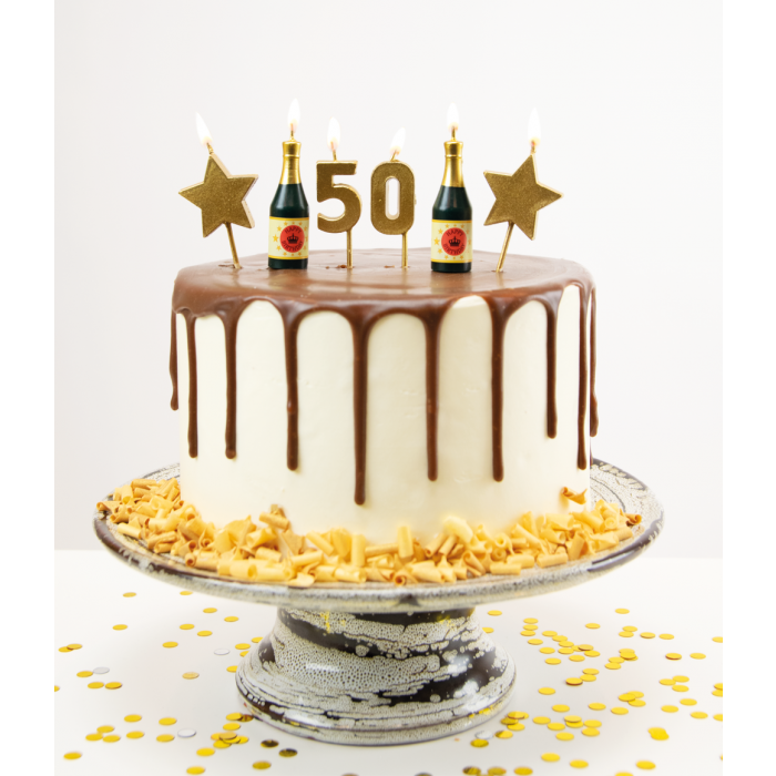 Party kaarsjes 50 jaar 10 cm