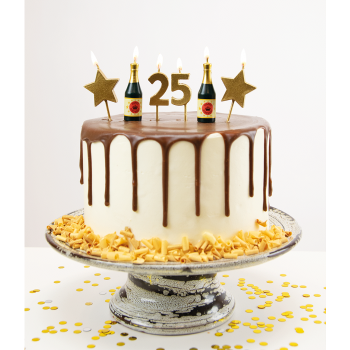 Party kaarsjes 25 jaar 10 cm