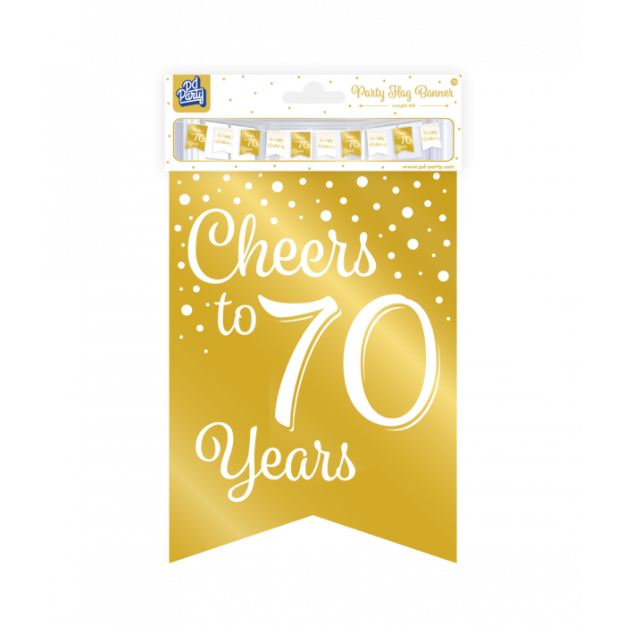 Slinger 70 Jaar Goud/Wit 6m