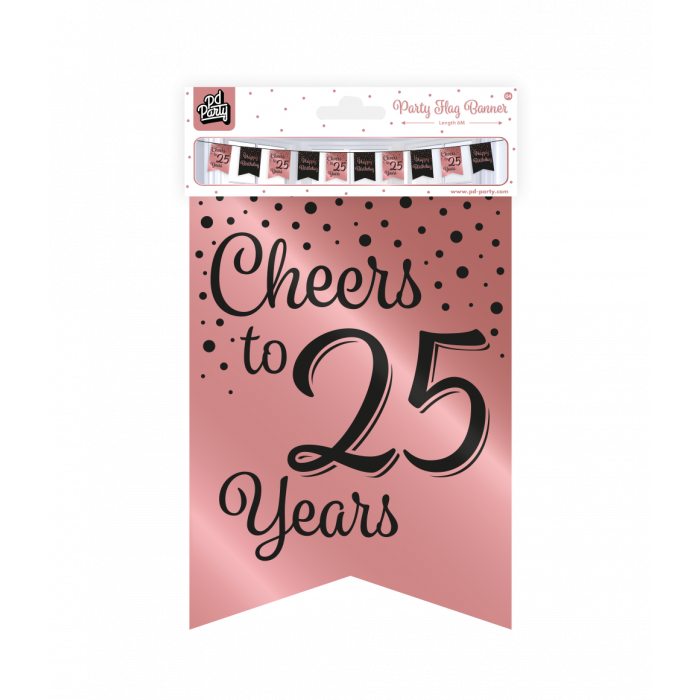 Slinger 25 Jaar Roze/Zwart 6m