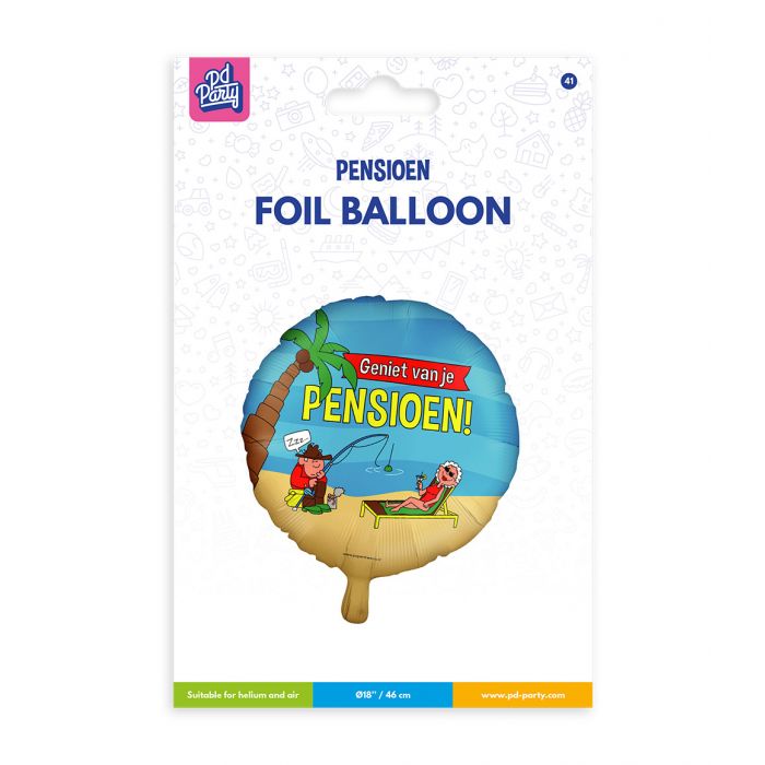 Folieballon Pensioen 45cm