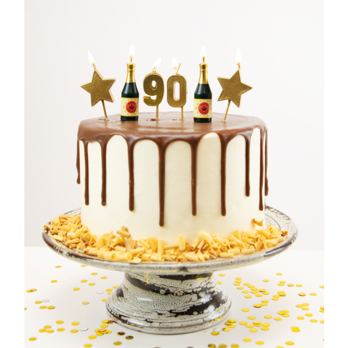 Party kaarsjes 90 jaar 10 cm
