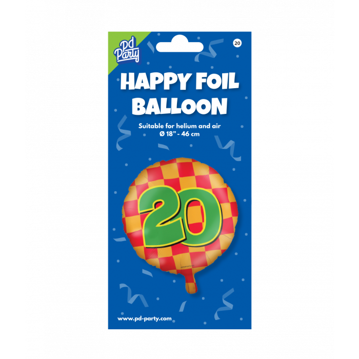 Helium ballon 19 jaar party 45cm
