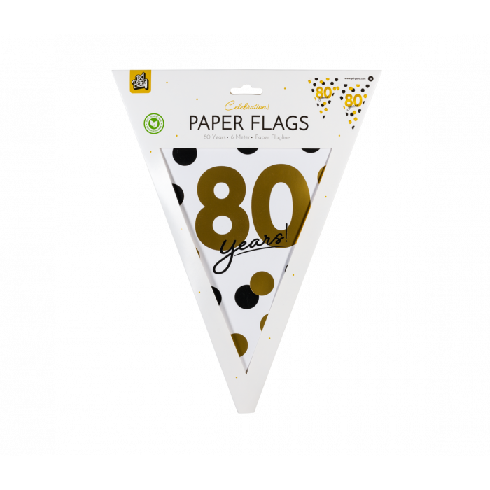 Vlaggenlijn 80 jaar Papier 6m