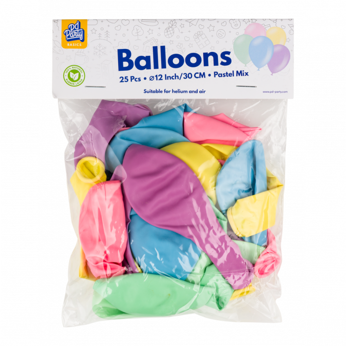 Ballonnen Pastel Mix 25st