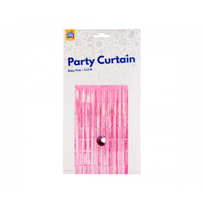 Deurgordijn Roze 2m